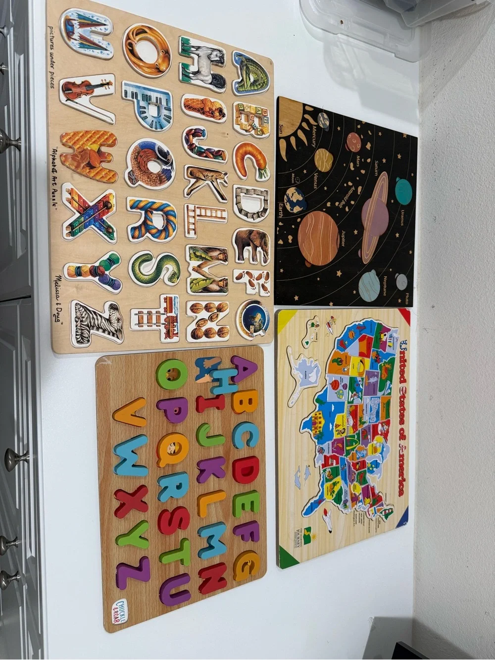 Wooden Alphabet & Puzzle Set - Colorful ABC Learning Toys